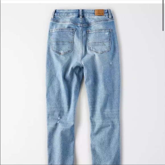American Eagle AE Stretch Ripped Curvy Mom Jean - Picture 4 of 14